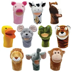 Educators Resource Get Ready Kids Bigmouth Animal Puppet Set of 10* Puppets & Puppet Theaters|Dress Up
