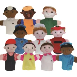 Educators Resource Get Ready Kids Multicultural Community Helper Puppet Set, 10 Pieces* Puppets & Puppet Theaters|Dress Up