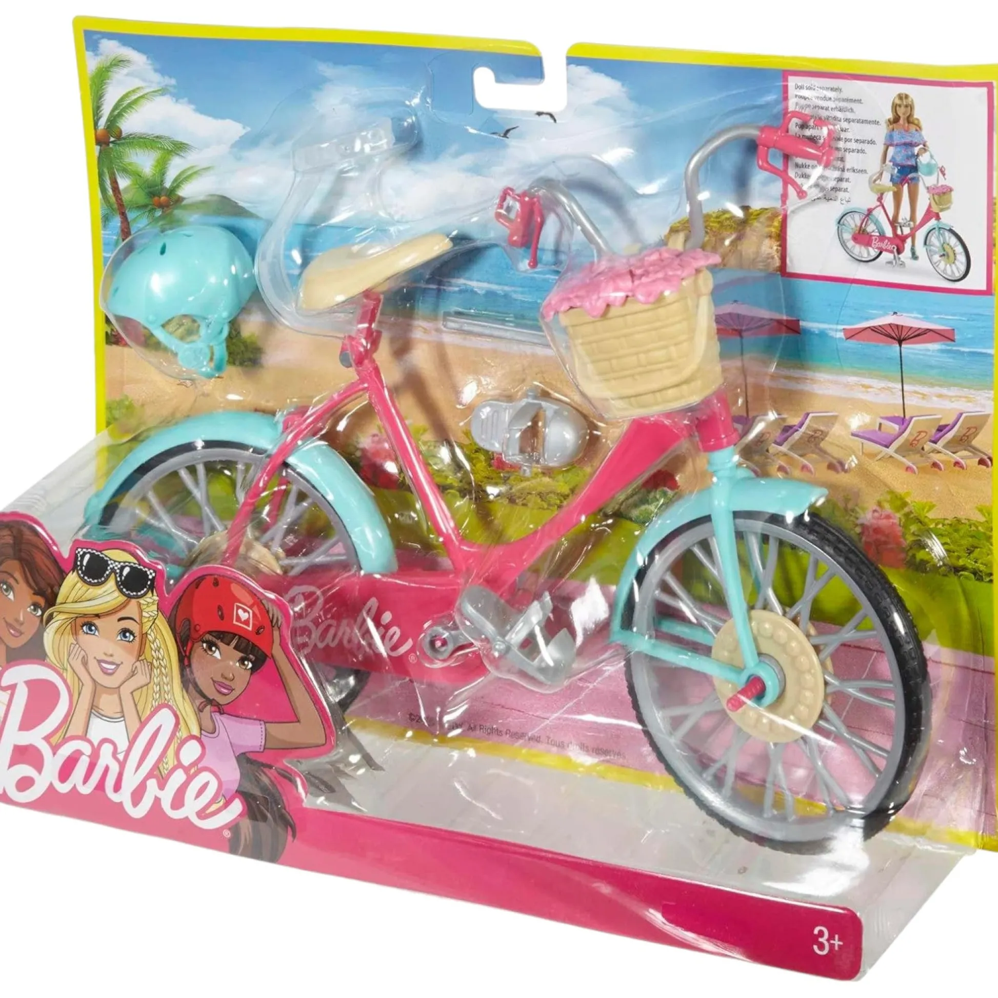 Calendar Holdings, LLC Girls Barbie Dream Adventure Safety Bike with Helmet and Basket* Ride-Ons