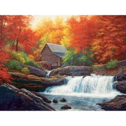 Calendar Holdings, LLC Glade Creek Grist Mill Autumn Scenery Jigsaw Puzzle - 1000 pc* Puzzles