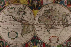 Calendar Holdings, LLC Go! Games Antique Map 1000-Piece Jigsaw Puzzle - Historical World View* Puzzles