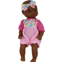 Flat River Group Goldberger 11 inch Baby's First Classic Softina Doll - Pink Floral Jumper* Baby Dolls|Stuffed Animals & Plush Toys