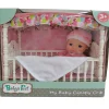 Flat River Group Goldberger Baby's First Deluxe Canopy Crib with 9" Toy Doll Playset* Stuffed Animals & Plush Toys|Social & Emotional Skills