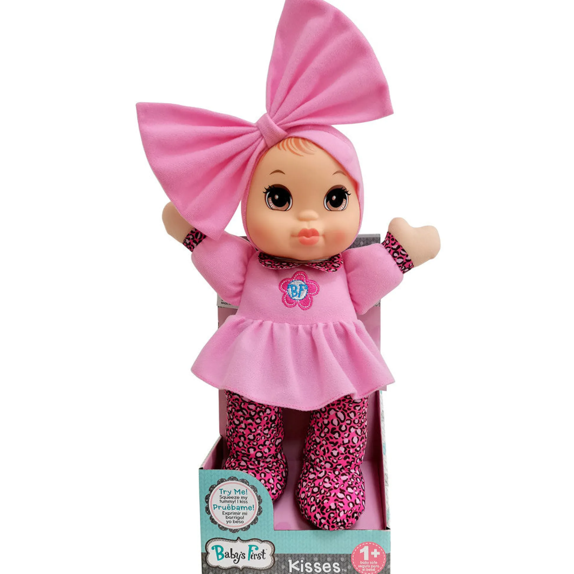 Flat River Group Goldberger Baby's First Kisses Doll - Interactive Baby Toy with Pink Top* Interactive Dolls & Pets|Stuffed Animals & Plush Toys