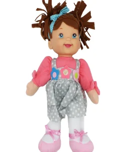 Flat River Group Goldberger Baby's First Little Talker Doll - Brunette with Coral Dress* Social & Emotional Skills|Interactive Dolls & Pets