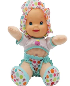 Flat River Group Goldberger 12-inch Baby's First Smartie Pants Doll - Raspberry T-Shirt* Social & Emotional Skills|Interactive Dolls & Pets