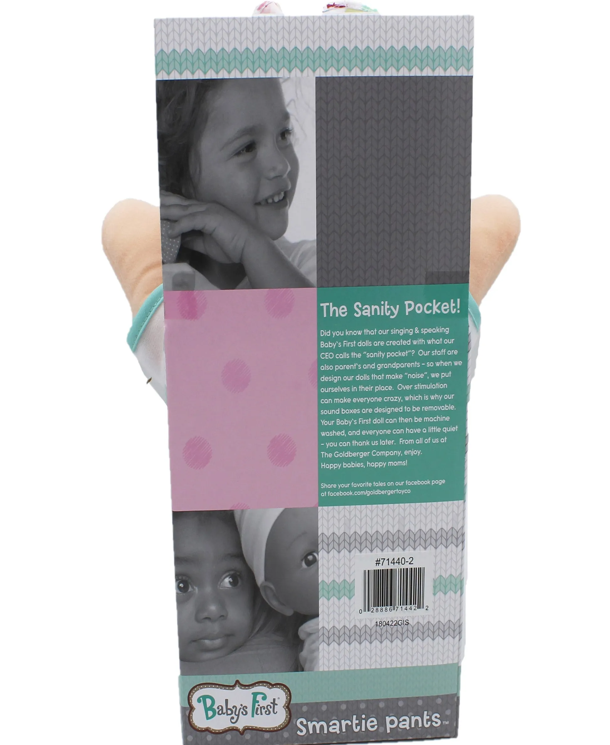 Flat River Group Goldberger 12-inch Baby's First Smartie Pants Doll - Raspberry T-Shirt* Social & Emotional Skills|Interactive Dolls & Pets
