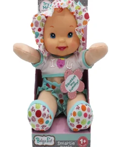 Flat River Group Goldberger 12-inch Baby's First Smartie Pants Doll - Raspberry T-Shirt* Social & Emotional Skills|Interactive Dolls & Pets