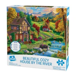 AreYouGame Goliath Beautiful Cozy House by the River Jigsaw Puzzle - 1000 pc* Puzzles
