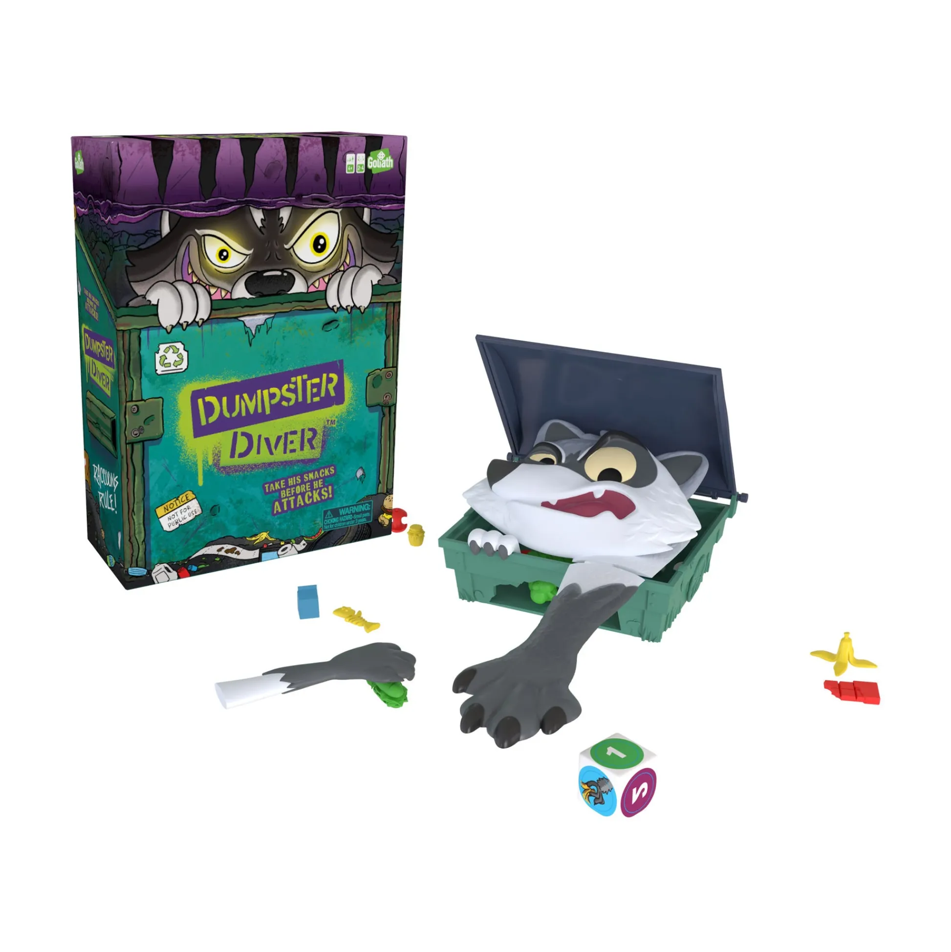 AreYouGame Goliath Dumpster Diver Sneaky Racoon Game* Role-Playing Games|Board Games