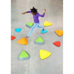 Educators Resource GONGE Bounce & Play River Stone Set, Coordination Training Stones, Set of 5* Activities & Games