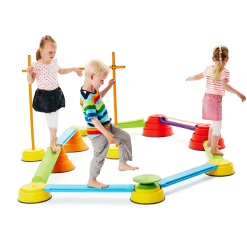 Educators Resource GONGE Build N’ Balance Advanced Set, Playful Backyard Balancing Course* Activities & Games