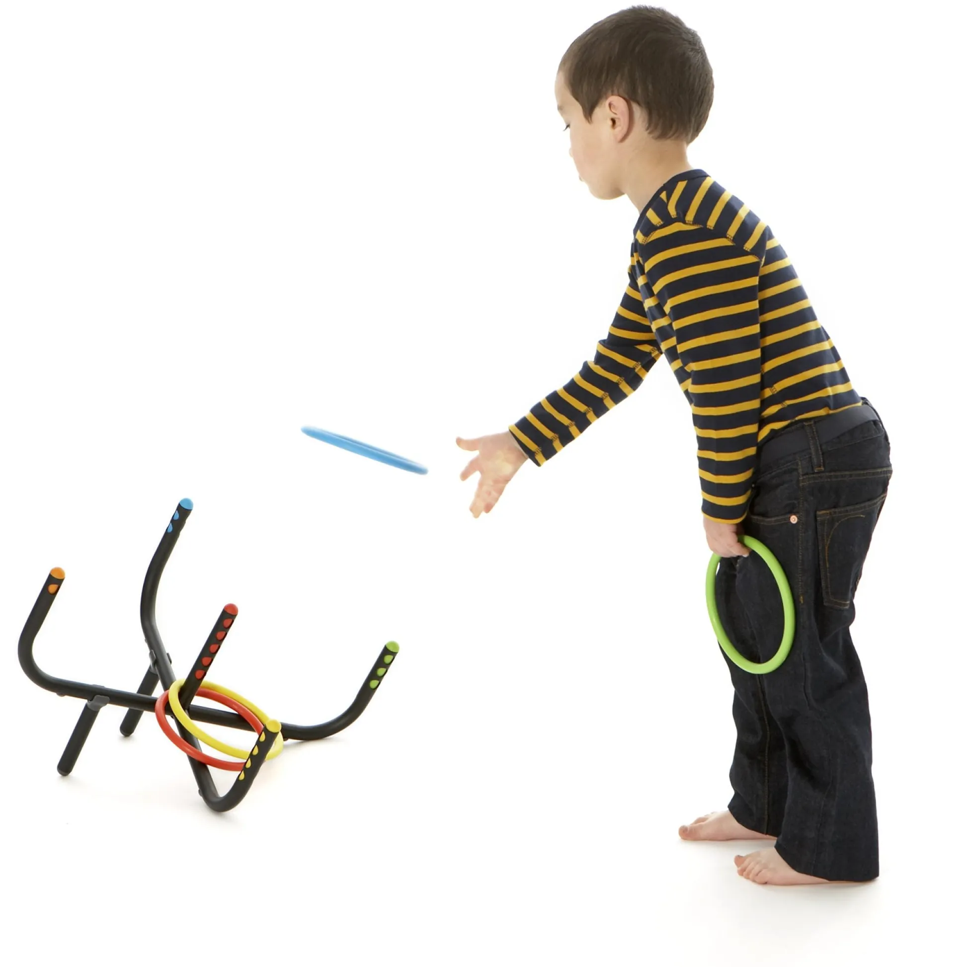 Educators Resource GONGE Colorful Ring Toss Game with 6 Rings for Backyard Fun* Activities & Games