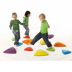 Educators Resource GONGE Colorful River Stones, 6-Piece Coordination and Balance Set* Preschool Building Sets & Blocks|Preschool Education Toys & Activities