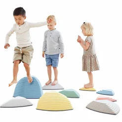 Educators Resource GONGE River Stones & Hilltops Combo Set - Playful Stepping Stones for Kids - Balance and Motor Skills Enhancer* Preschool Education Toys & Activities