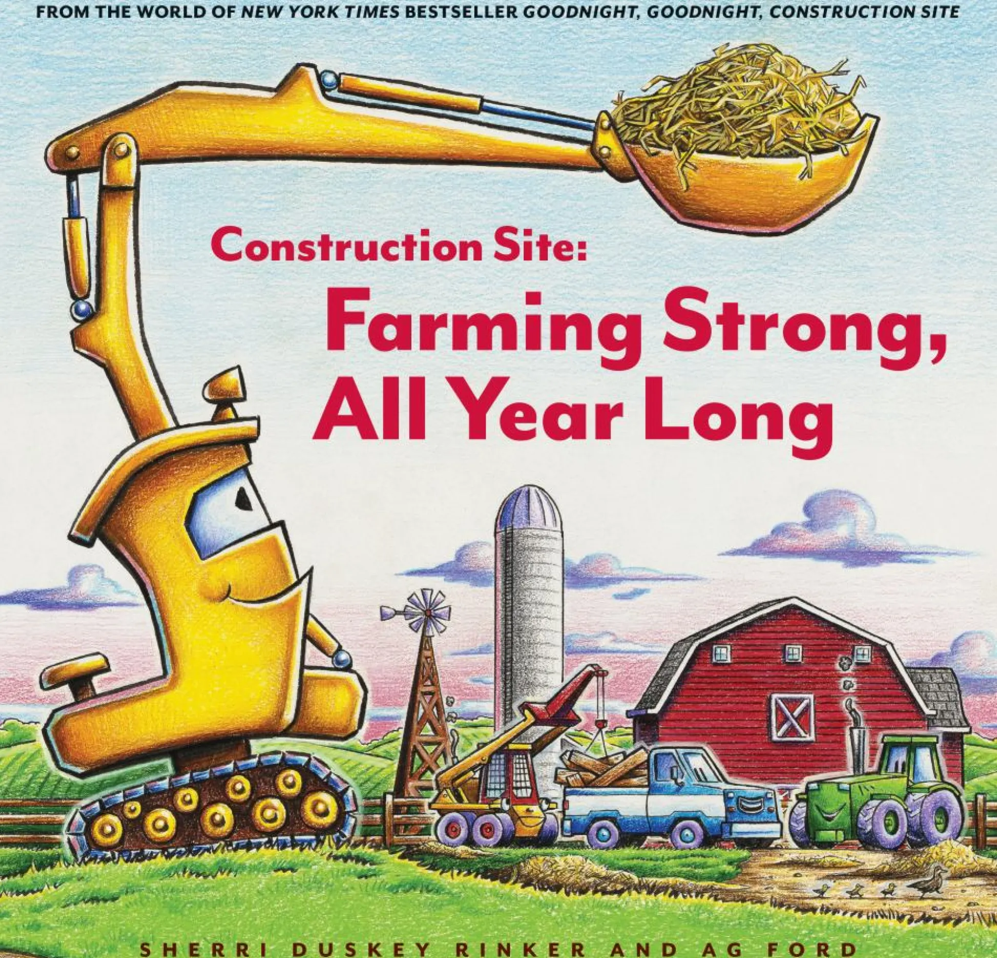 Readerlink Distribution Services Goodnight, Goodnight, Construction Site: Farming Strong, All Year Long Hardcover* Reading, Writing & Speech