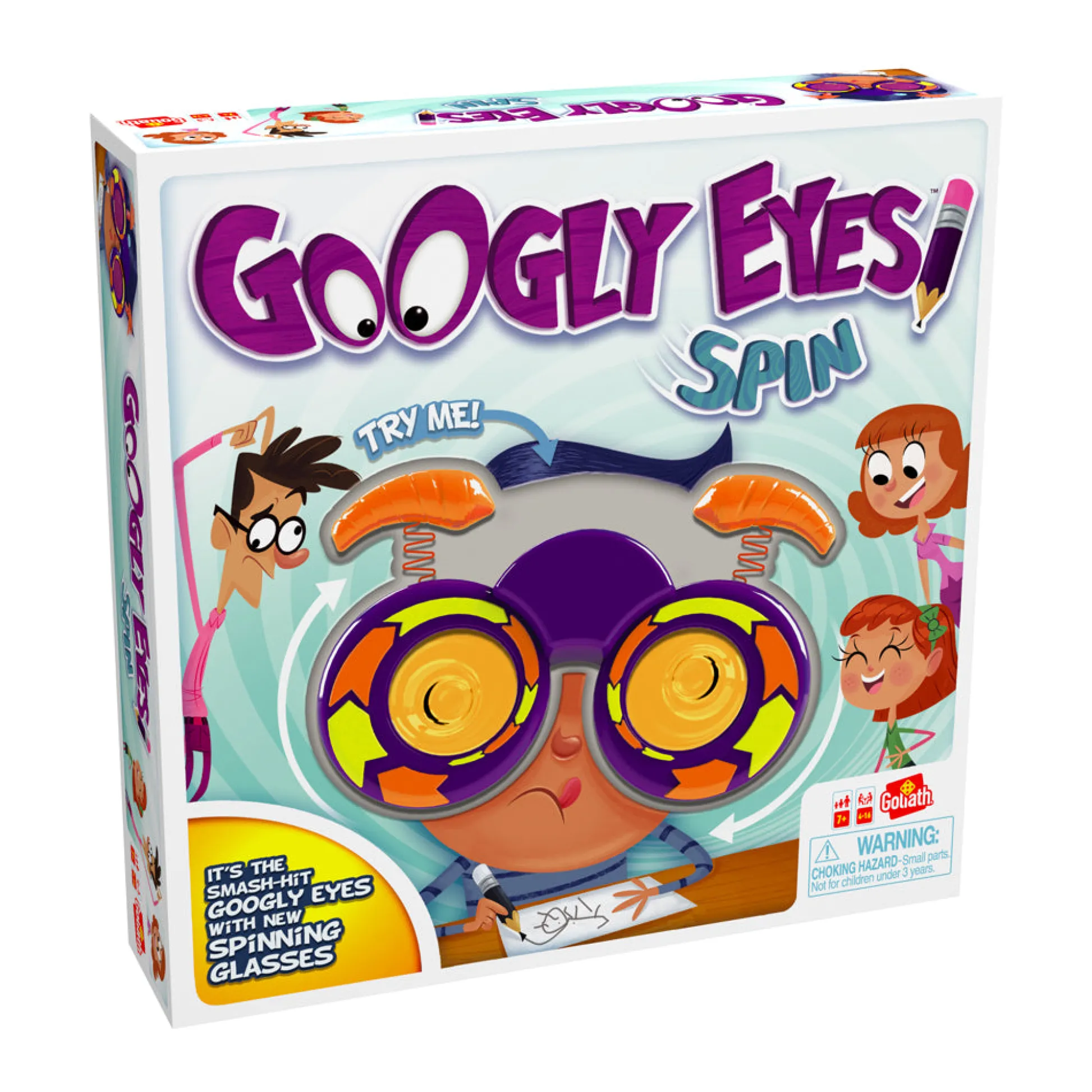 AreYouGame Googly Eyes Spin Family Drawing Game by Goliath* Board Games|Role-Playing Games