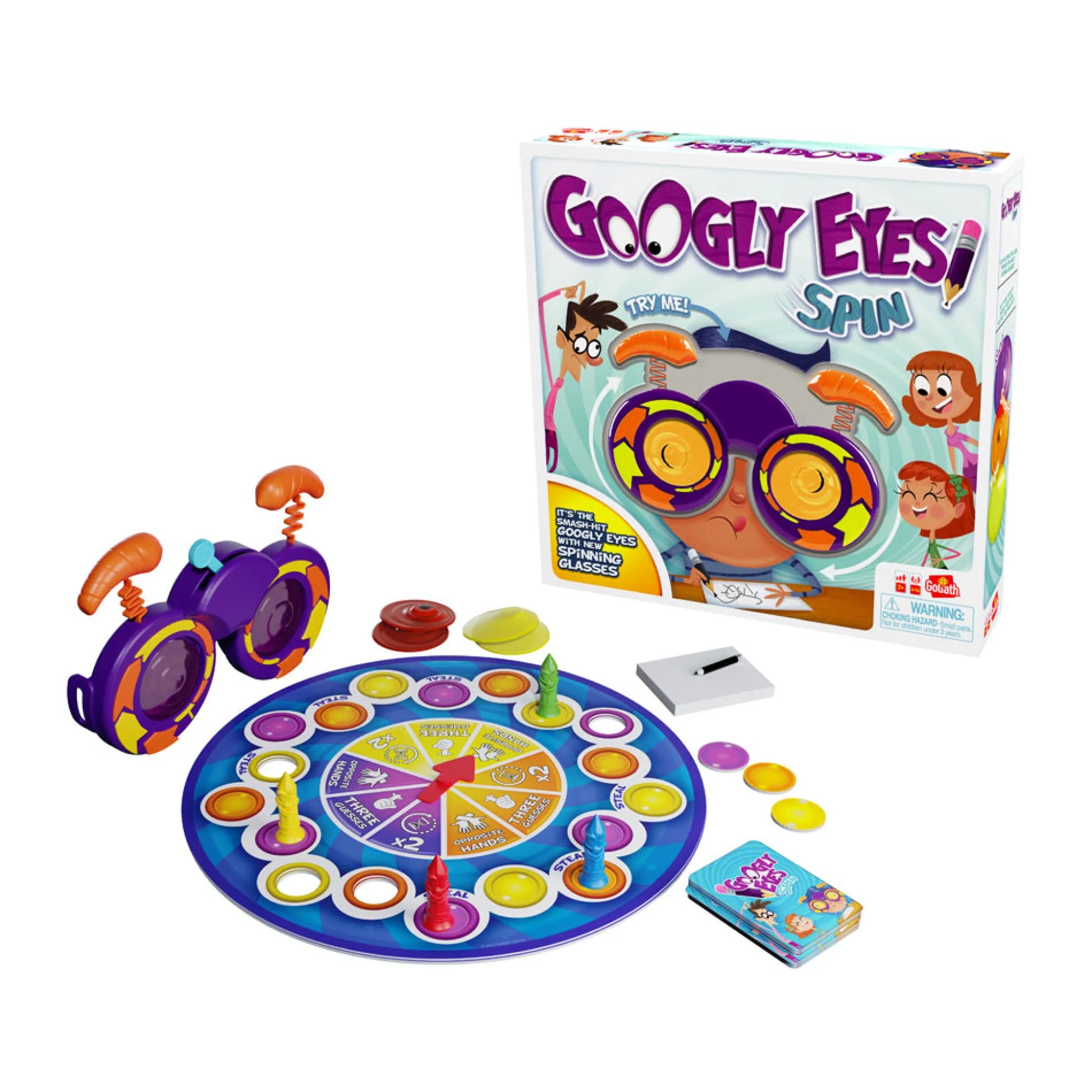 AreYouGame Googly Eyes Spin Family Drawing Game by Goliath* Board Games|Role-Playing Games