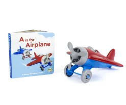 The Distribution Solutions Green Toys Airplane and A is for Airplane Board Book Set*Kids Preschool Education Toys & Activities|Preschool Vehicles