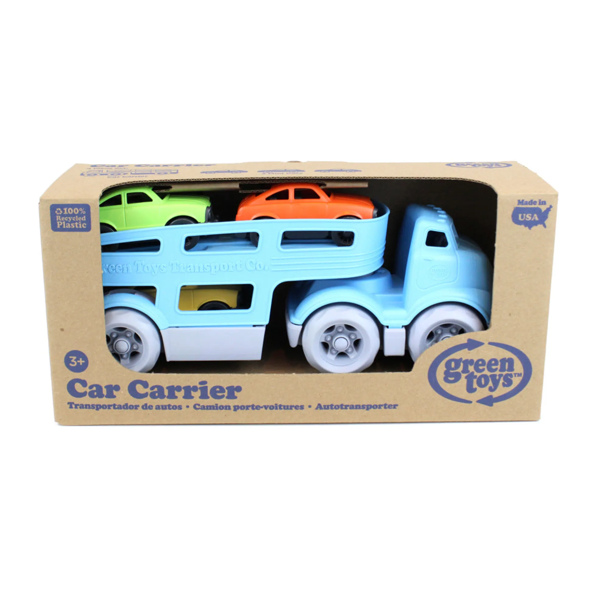 AreYouGame Green Toys Eco-Friendly Car Carrier with 3 Mini Cars Set* Preschool Education Toys & Activities|Preschool Vehicles