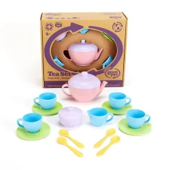 AreYouGame Green Toys Eco-Friendly Children's Tea Set Playset* Kitchens & Play Food|Social & Emotional Skills