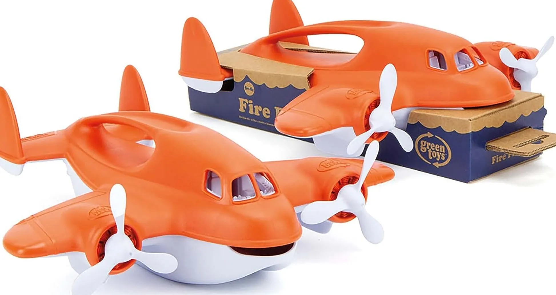 The Distribution Solutions Green Toys Eco-Friendly Fire Plane - Safe, Dishwasher Safe, Recycled Plastic* Preschool Education Toys & Activities|Preschool Vehicles