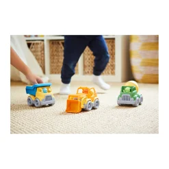 AreYouGame Green Toys Eco-Friendly 3-Piece Construction Truck Set with Play Dogs* Preschool Vehicles|Preschool Education Toys & Activities