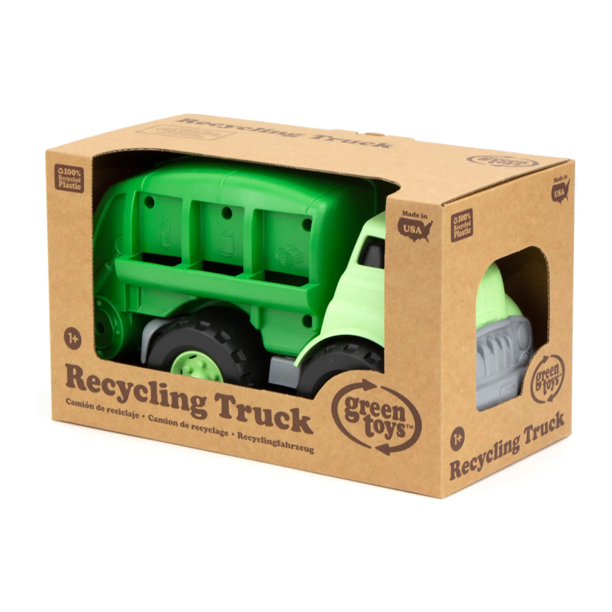 AreYouGame Green Toys Eco-Friendly Recycling Truck with Movable Bed* Preschool Education Toys & Activities|Preschool Vehicles