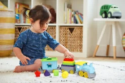 The Distribution Solutions Green Toys Stack and Sort Train - Eco-Friendly Educational Playset - Multicolor* Preschool Education Toys & Activities|Preschool Vehicles