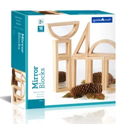 Educators Resource Guidecraft Mirror Blocks Set - Reflections and Discoveries - 10 Pieces* Wood & Jumbo Blocks