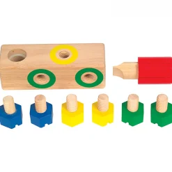 Educators Resource Guidecraft Screw Block™ - Colorful Fine Motor Skill Enhancer - 8 Pieces* Preschool Education Toys & Activities