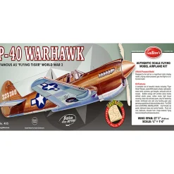 Flat River Group Guillow's P-40 Warhawk 1/16 Scale Laser Cut Model Kit* Model Kits