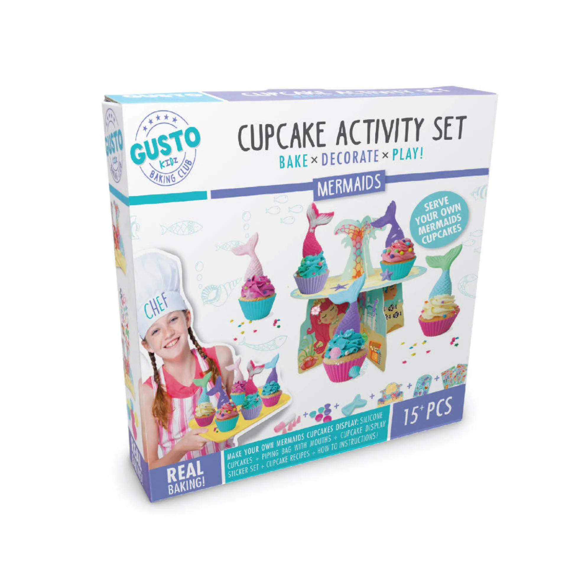 Flat River Group Gusto Mermaids Deluxe Cupcake Baking and Decorating Set* Crafts & Activities