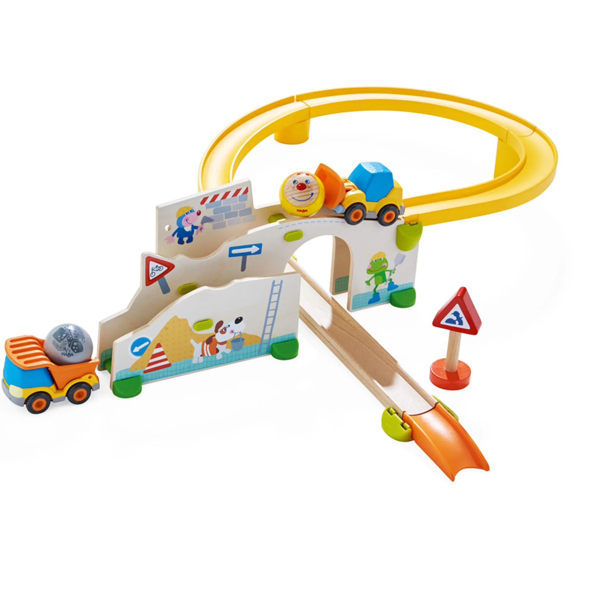 HABA USA HABA Kullerbu Construction Site Play Track Starter Set - Interactive Toy* Preschool Vehicles|Preschool Education Toys & Activities