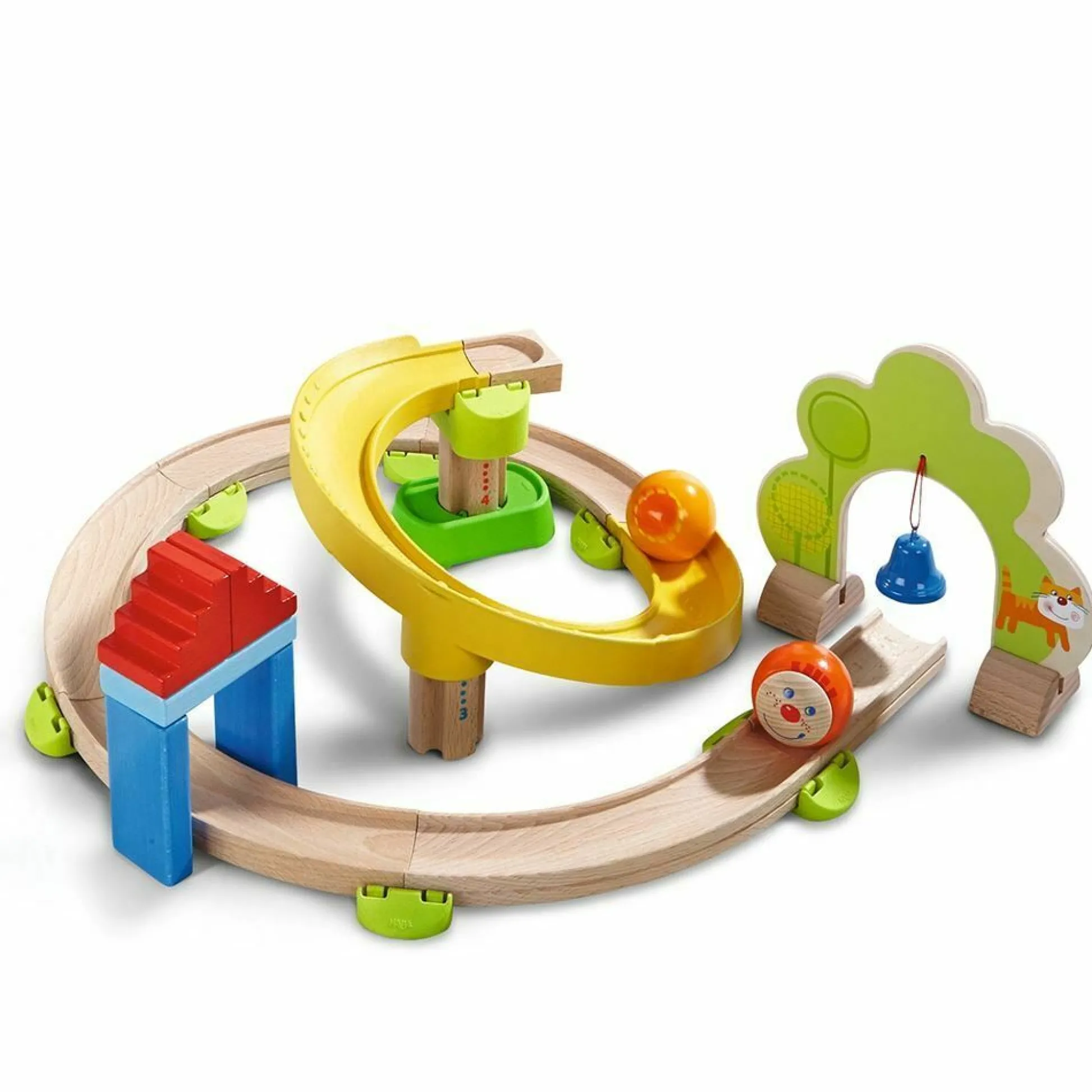 HABA USA HABA Kullerbu Spiral 26 Piece Starter Track Set - Interactive Play System* Preschool Vehicles|Preschool Education Toys & Activities