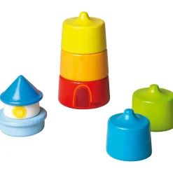 HABA USA HABA Lighthouse Wooden Rainbow Stacker ‚Äì Colorful Learning Toy* Blocks, Sorting & Stacking Toys