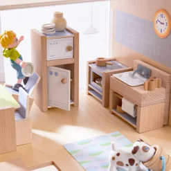 HABA USA HABA Little Friends Kitchen Room Set - Colorful Wooden Playset* Kitchens & Play Food|Social & Emotional Skills