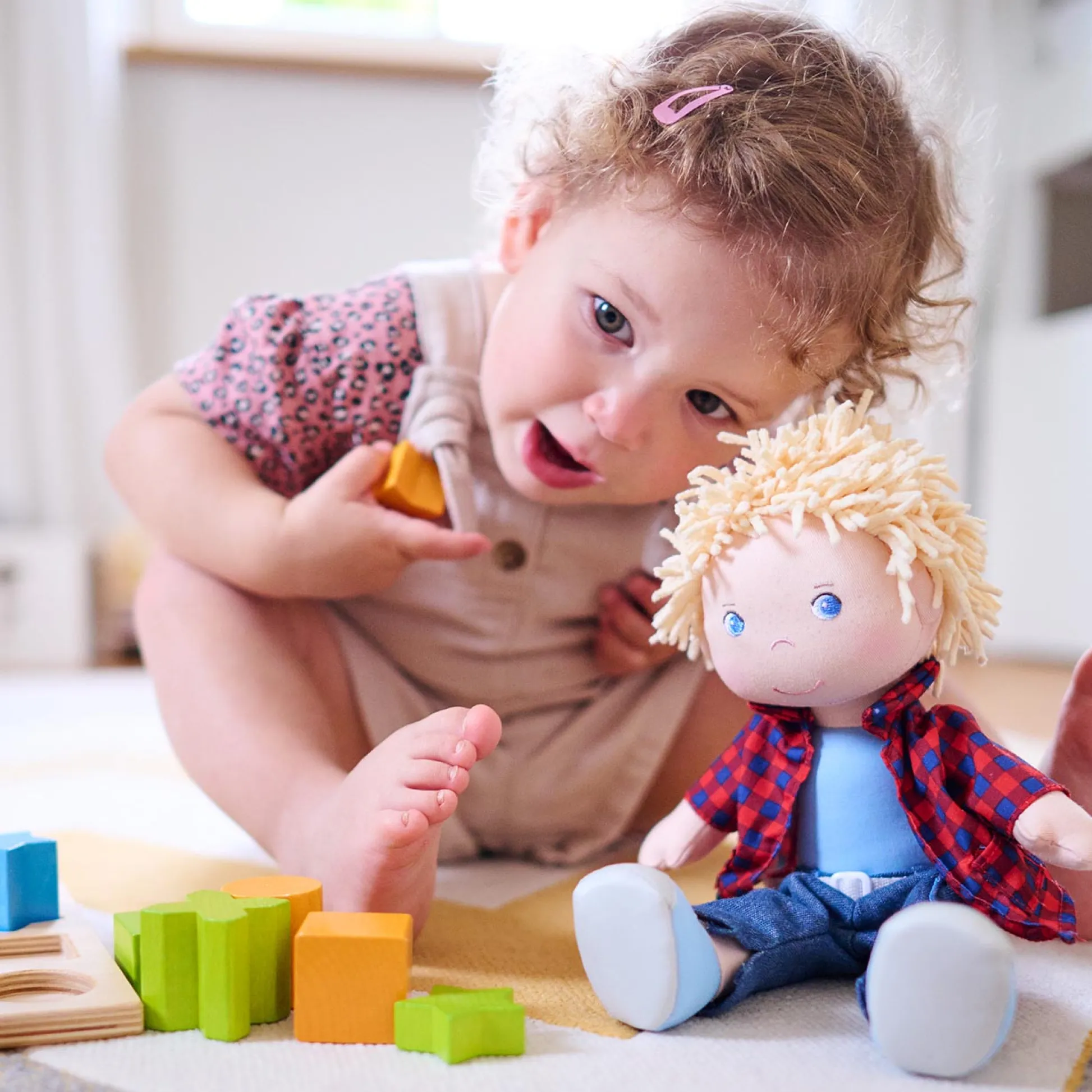 HABA USA HABA Nick 12-Inch Adventure-Ready Soft Doll with Blue Eyes* Social & Emotional Skills|Fashion Dolls