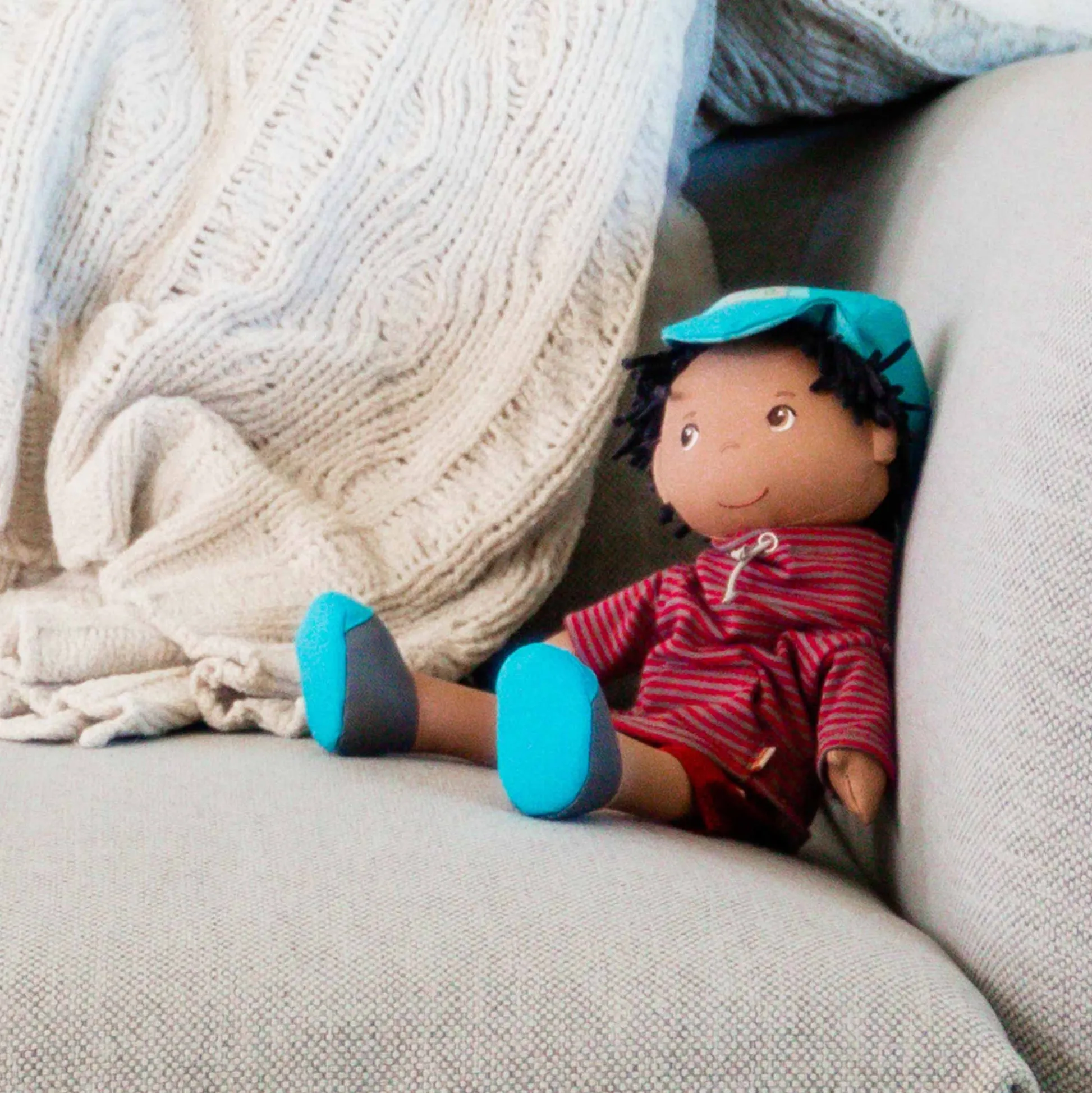 HABA USA HABA William 12-inch Soft Boy Doll with Removable Outfit* Social & Emotional Skills|Baby Dolls