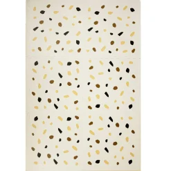 Flat River Group Hakuna Matte Stylish Baby Play Mat: Confetti & White Design - 72x48', 6 XXL Foam Floor Tiles* Activity Centers