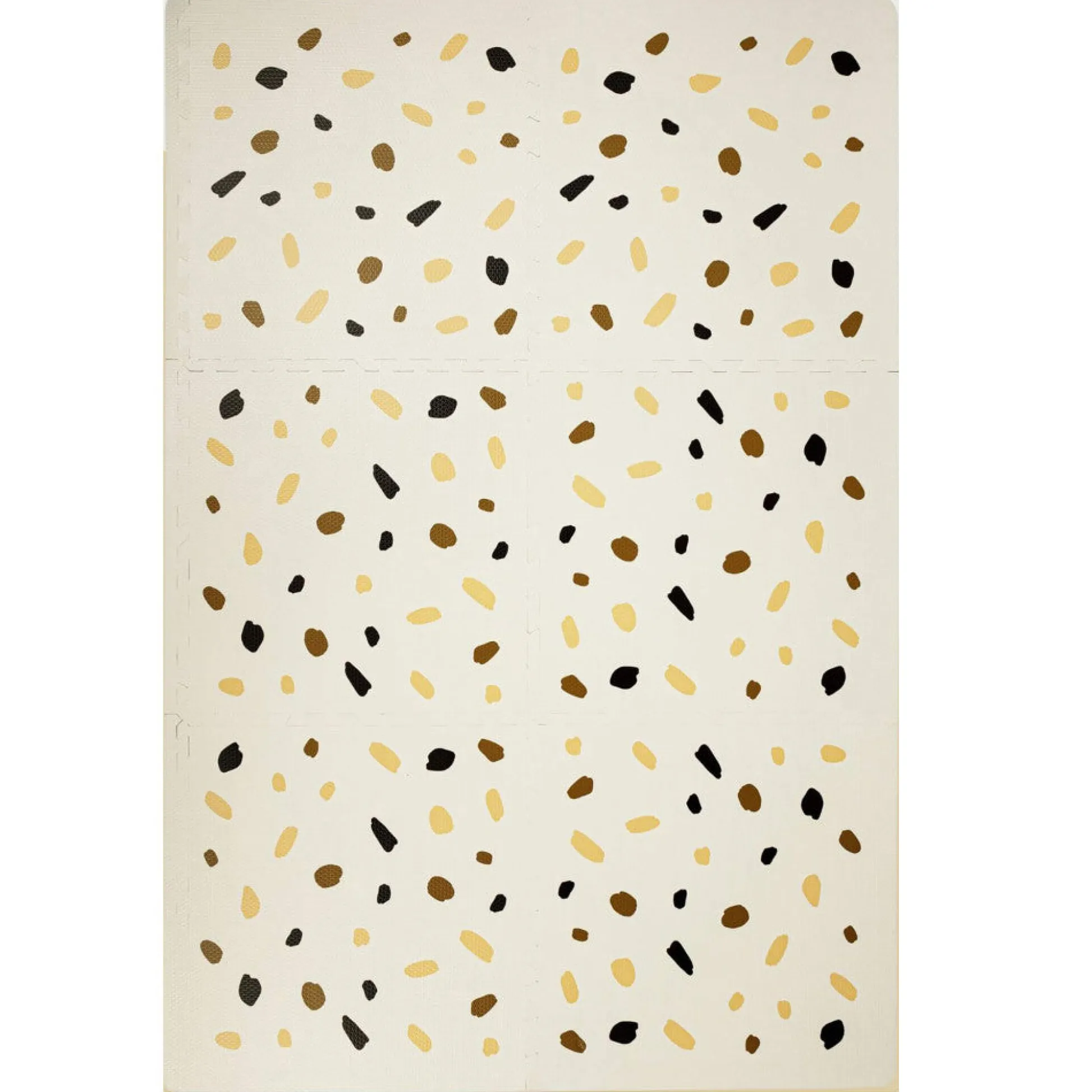 Flat River Group Hakuna Matte Stylish Baby Play Mat: Confetti & White Design - 72x48', 6 XXL Foam Floor Tiles* Activity Centers