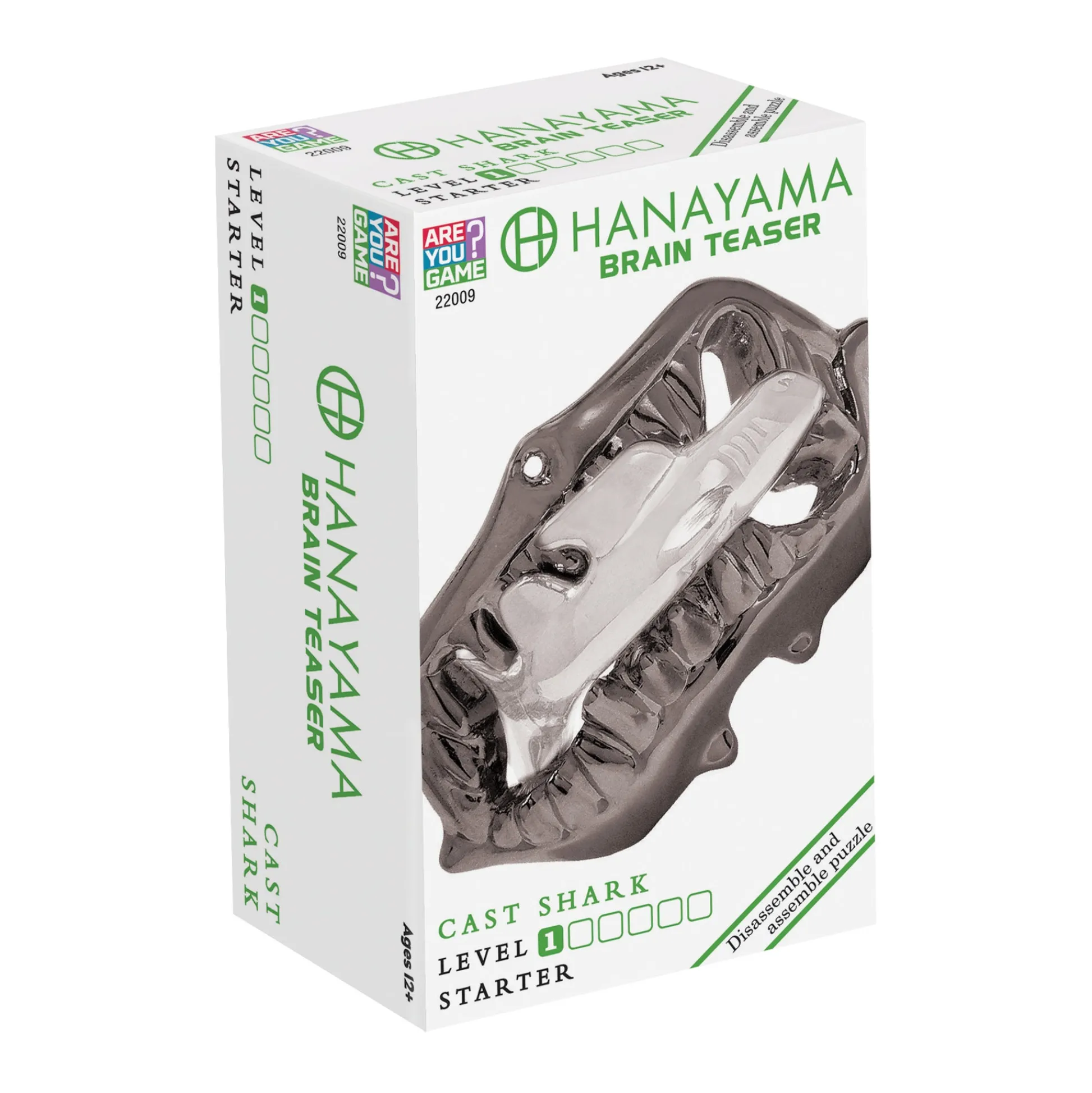 AreYouGame Hanayama Level 1 Cast Metal Shark Puzzle - Brain Teaser* Puzzles