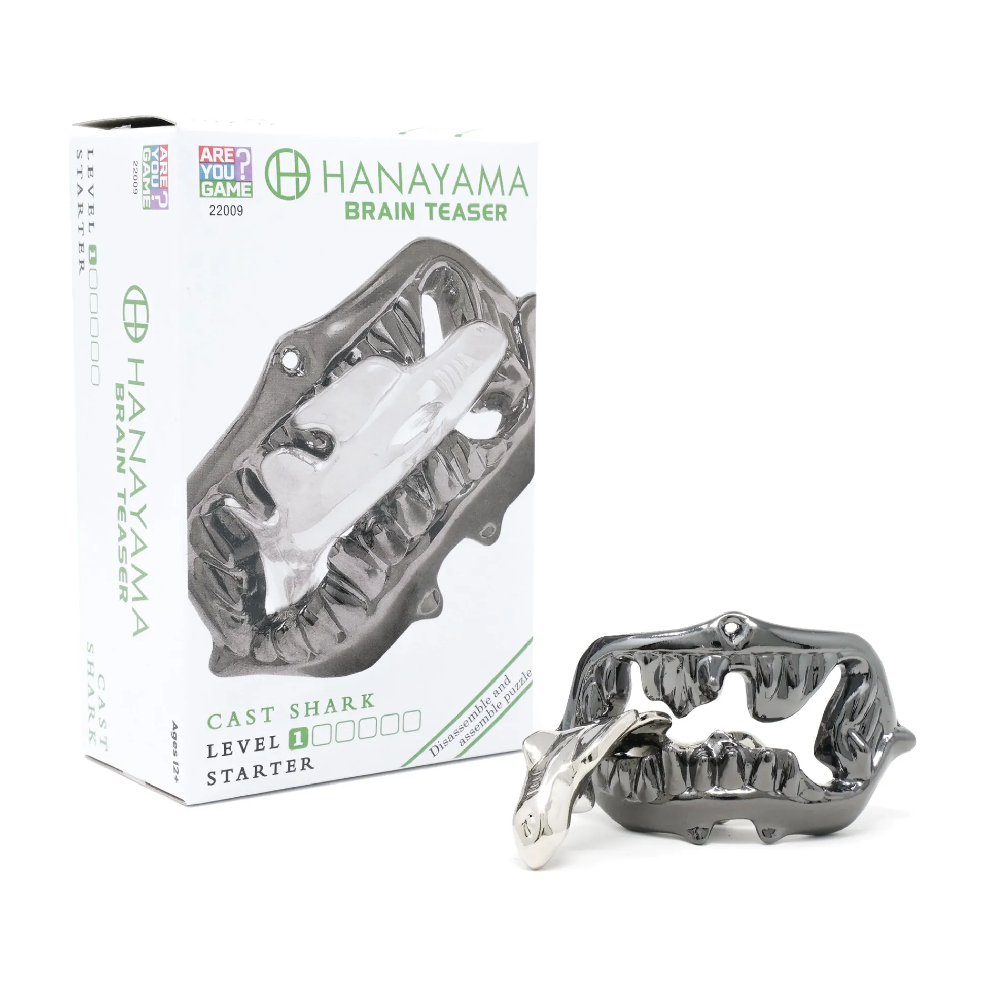 AreYouGame Hanayama Level 1 Cast Metal Shark Puzzle - Brain Teaser* Puzzles