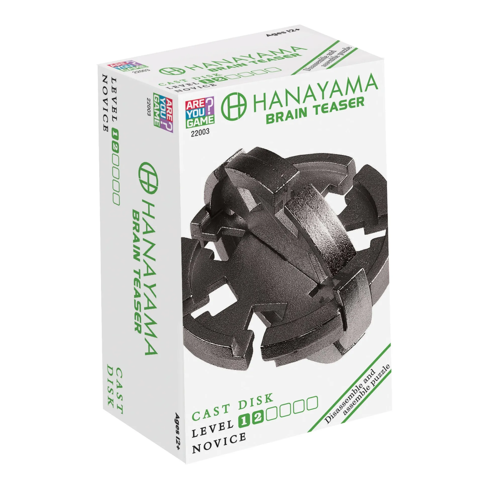 AreYouGame Hanayama Level 2 Cast Puzzle - Disk: Metal Mind Teaser* Puzzles