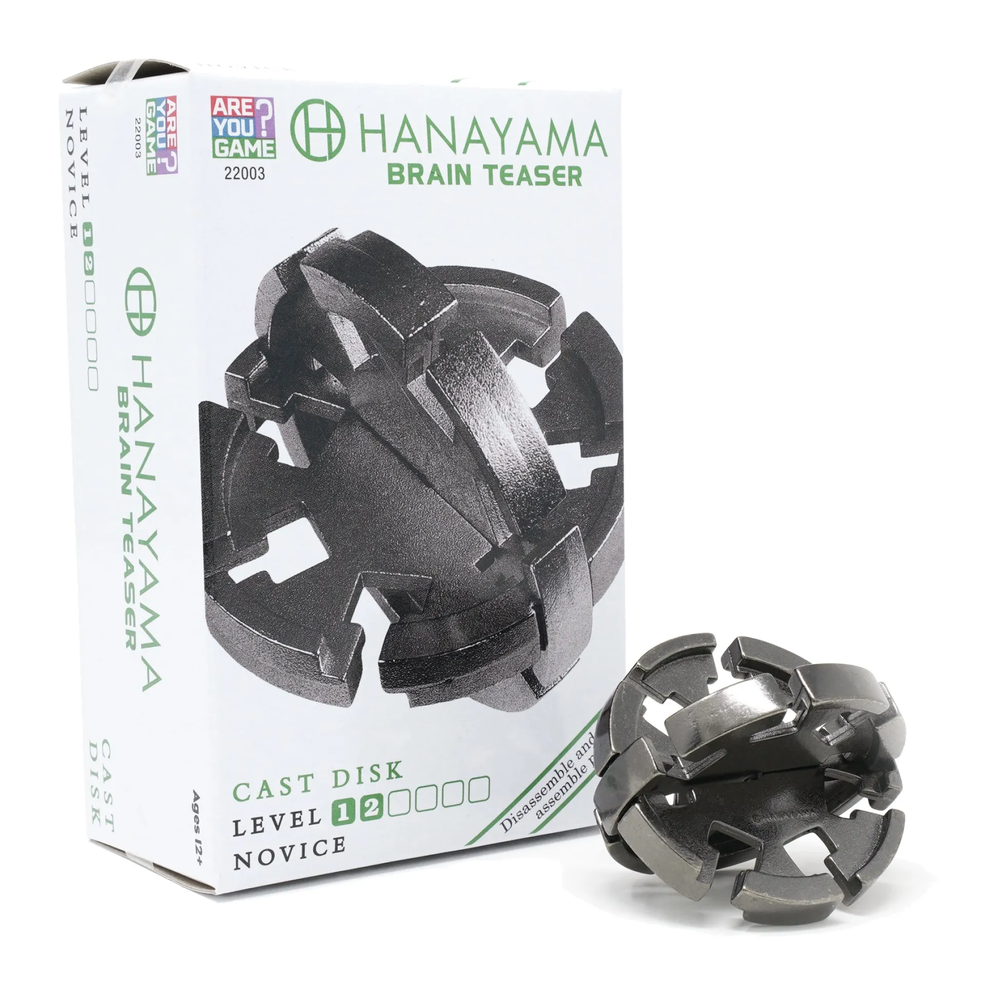 AreYouGame Hanayama Level 2 Cast Puzzle - Disk: Metal Mind Teaser* Puzzles