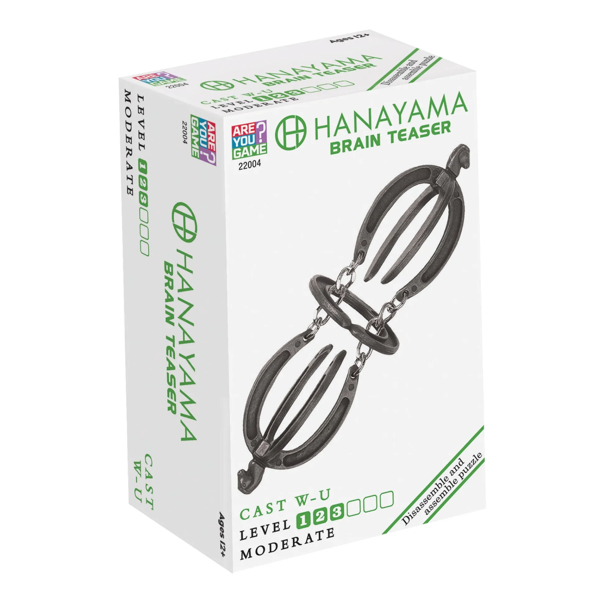 AreYouGame Hanayama Level 3 Cast Puzzle - W-U: Master the Challenge!* Puzzles