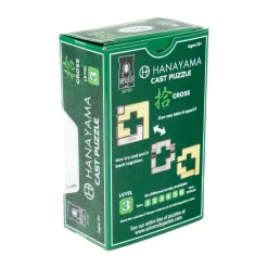 AreYouGame Hanayama Level 3 Cast Puzzle - Cross: Challenging Metallic Brain Teaser* Puzzles