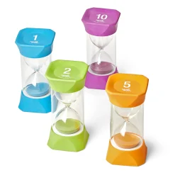 Educators Resource Hand2Mind Jumbo Colorful Sand Timers for Kids - Time Management Tool Set* Preschool Education Toys & Activities