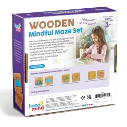 Educators Resource Hand2Mind Mindful Maze Naturals Set - Wooden Breathing Boards for Kids* Preschool Education Toys & Activities|Social & Emotional Skills