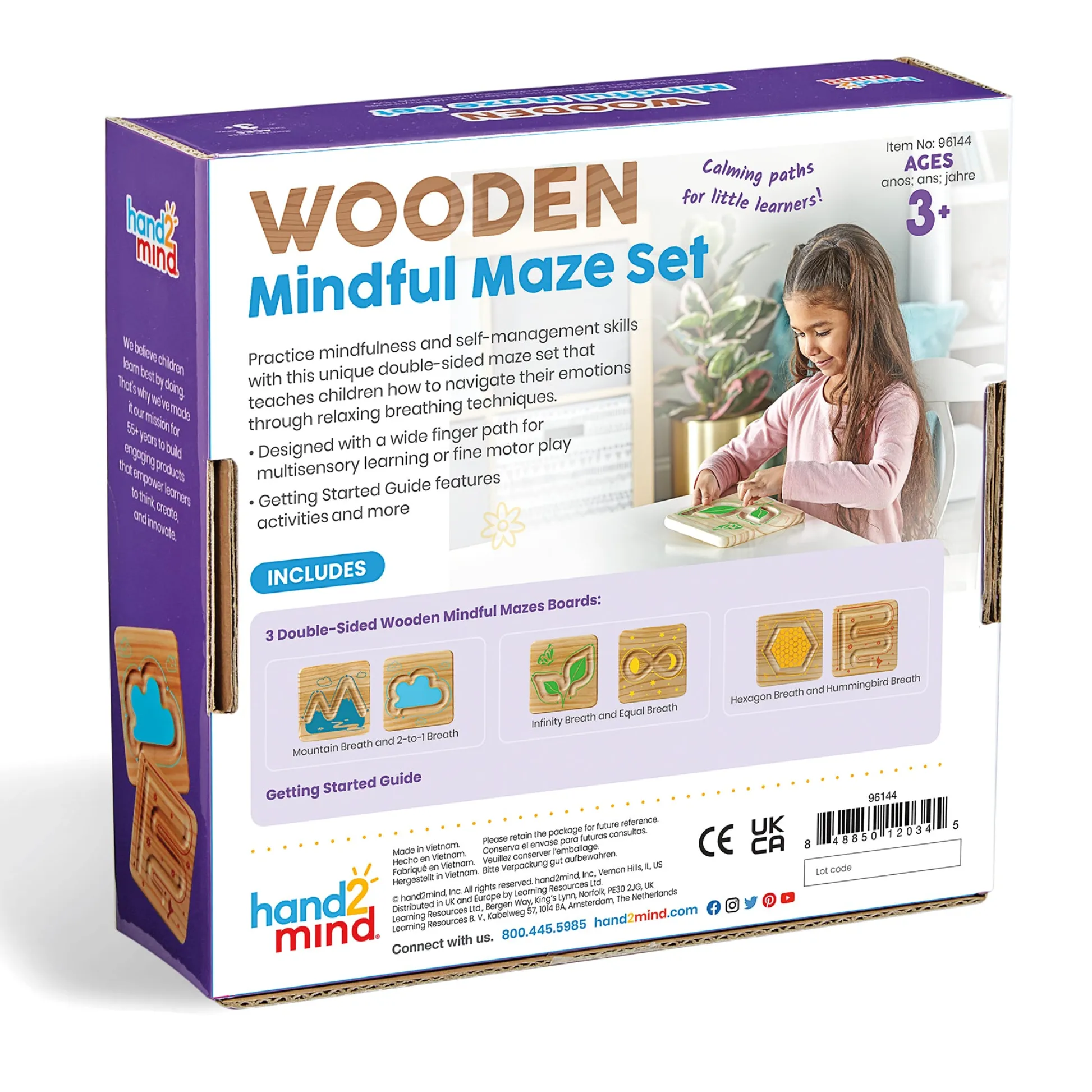 Educators Resource Hand2Mind Mindful Maze Naturals Set - Wooden Breathing Boards for Kids* Preschool Education Toys & Activities|Social & Emotional Skills